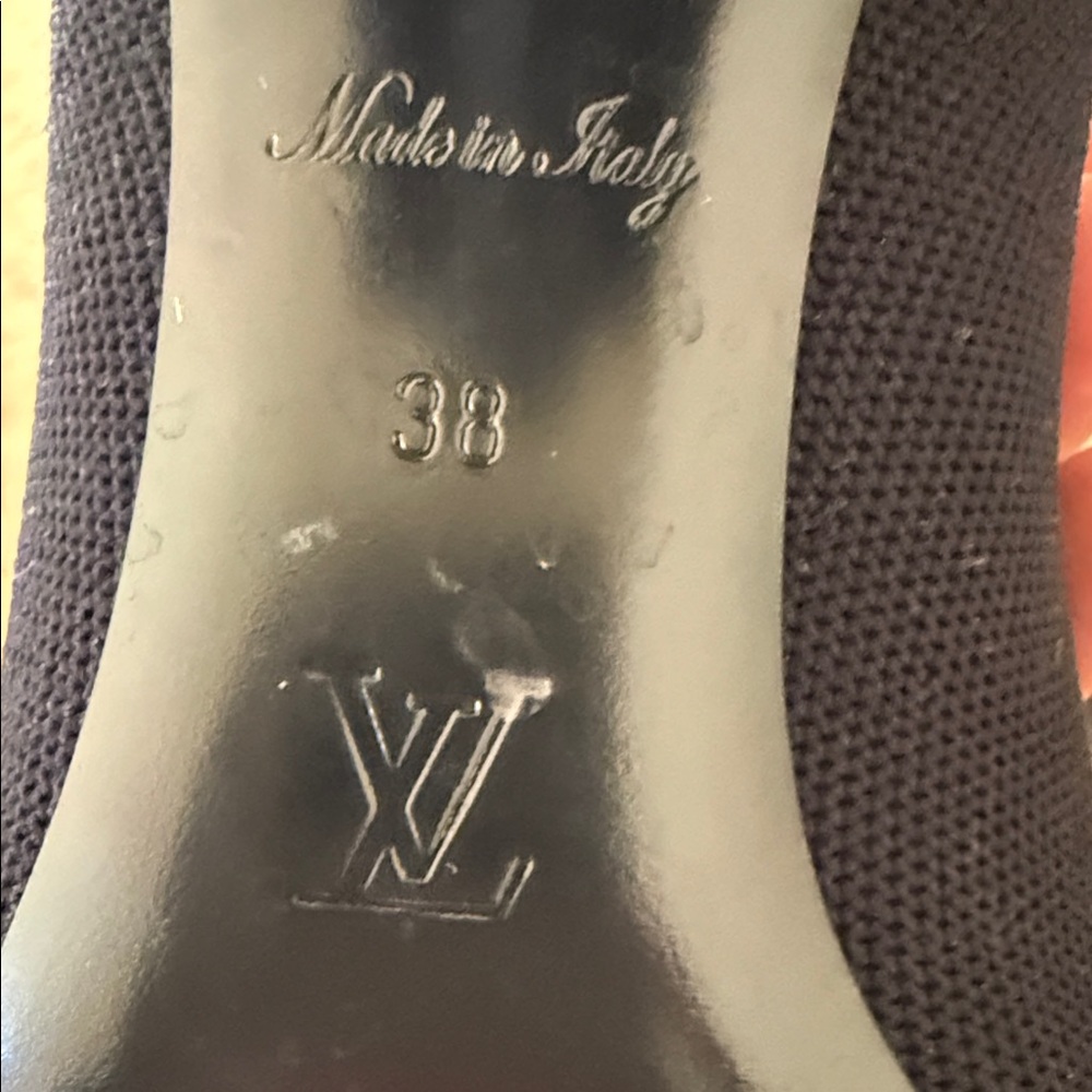 Louis Vuitton Black Heeled Boots with Monogram Detail - Picture 5 of 5